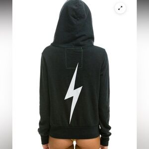 Aviator Nation bolt zip up hoodie